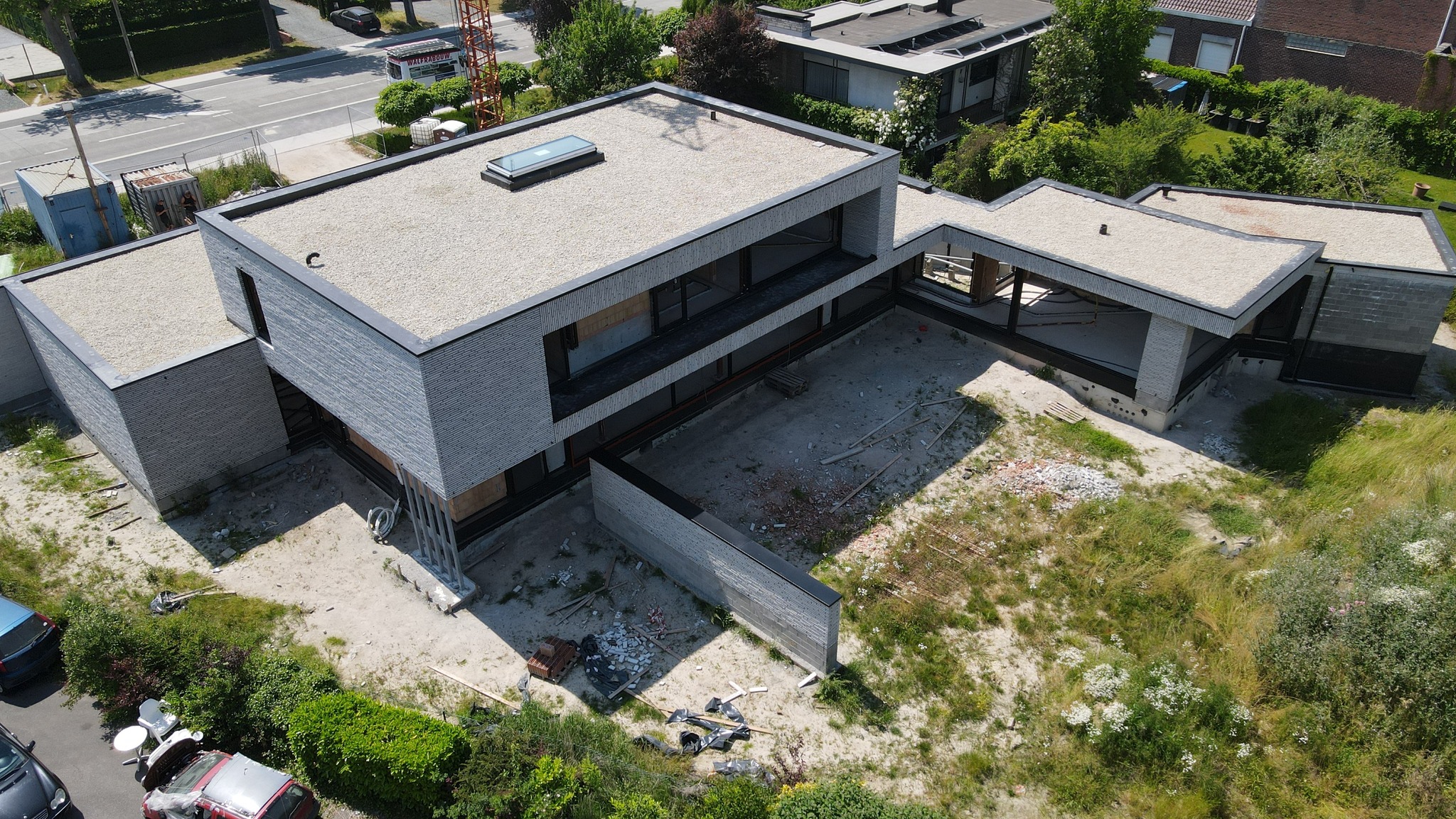 EPDM-nieuwbouwwoning in Lede met plat EPDM-dak