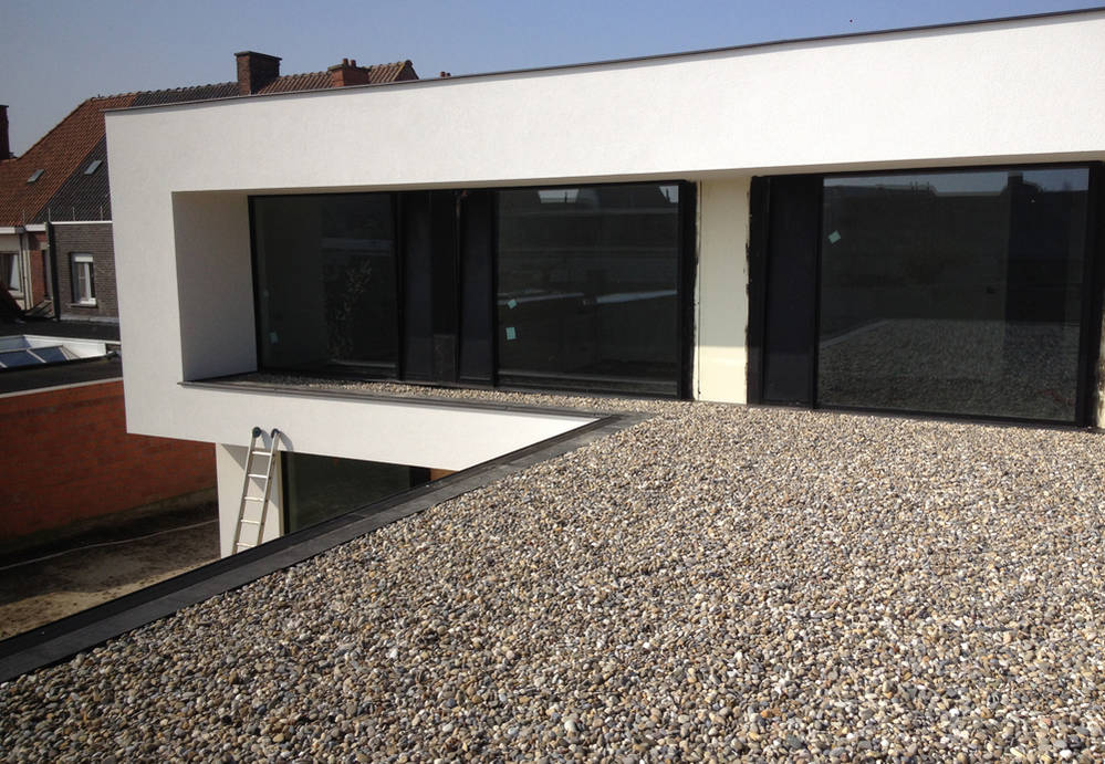 Woning B te Tielt: moderne nieuwbouwwoning met plat EPDM-dak
