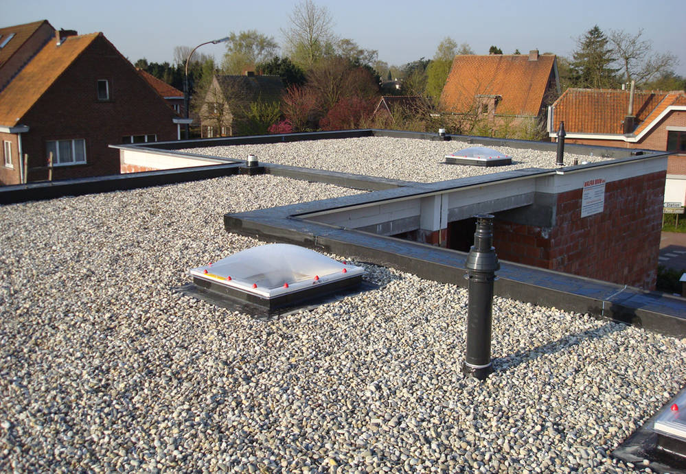 Woning M te Deinze: moderne nieuwbouw met plat EPDM-dak